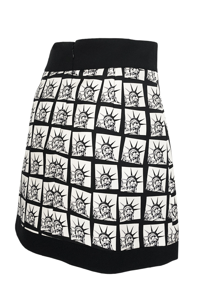 Fall 2014 Fausto Puglisi Graphic Liberty Print Flared Mini Skirt