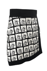 Fall 2014 Fausto Puglisi Graphic Liberty Print Flared Mini Skirt