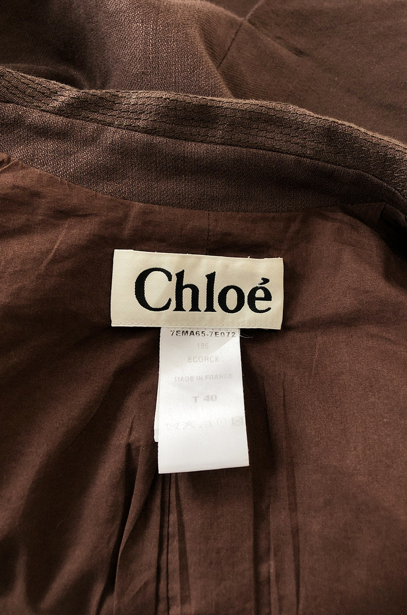 Spring 2007 Chloe Runway Baby Doll Aubergine Linen Jacket