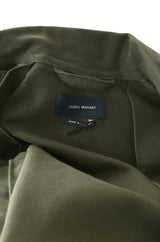 Fall 2014 Isabel Marant Runway Flared Hip Khaki Tie Waist Jacket