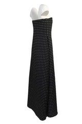 Spring 2000 Yves Saint Laurent by Alber Elbaz Black & White Strapless Dress