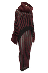 Fall 1998 John Galliano for Christian Dior Eyelash Fringe & Fur Set