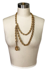 Vintage Chanel Gold Drop Charm Necklace, Belt or Headpiece