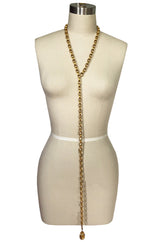 Vintage Chanel Gold Drop Charm Necklace, Belt or Headpiece