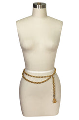 Vintage Chanel Gold Drop Charm Necklace, Belt or Headpiece