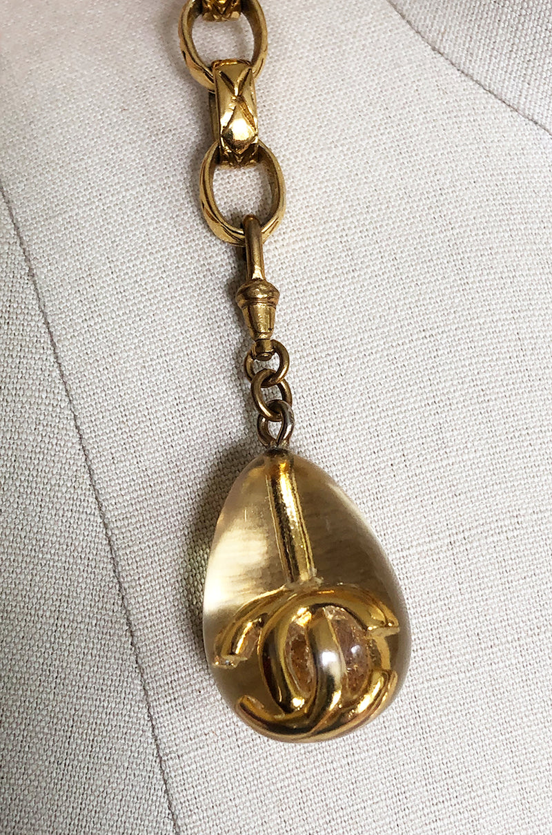 Vintage Chanel Gold Drop Charm Necklace, Belt or Headpiece
