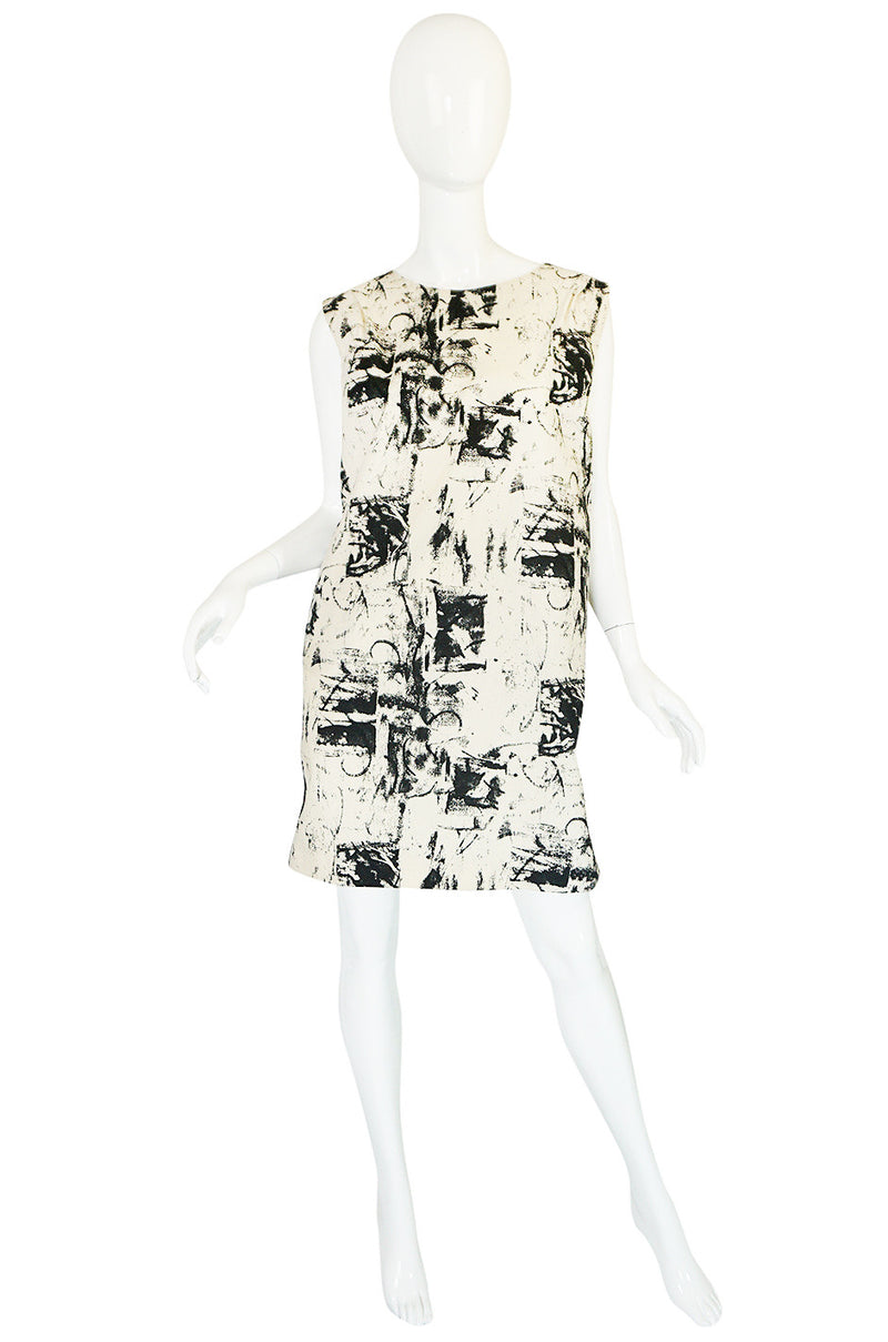 Recent Marni Graphic Abstract Print Cotton Sack Dress