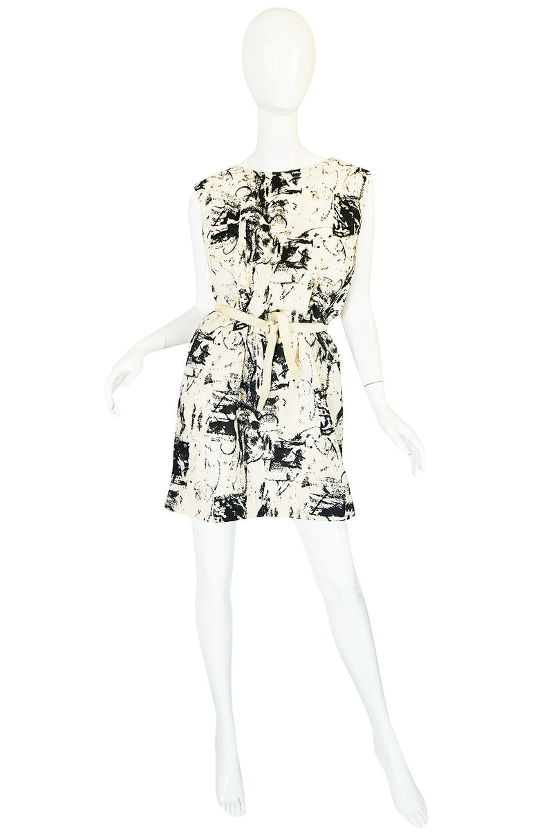Recent Marni Graphic Abstract Print Cotton Sack Dress