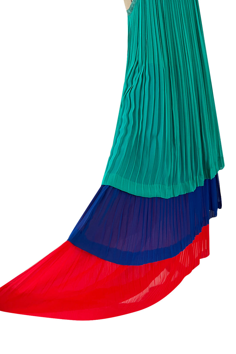 Spectacular Spring 1979 Yves Saint Laurent Silk Chiffon Pleat