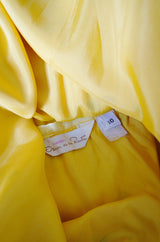 1970s Oscar De La Renta Silk Maxi Dress