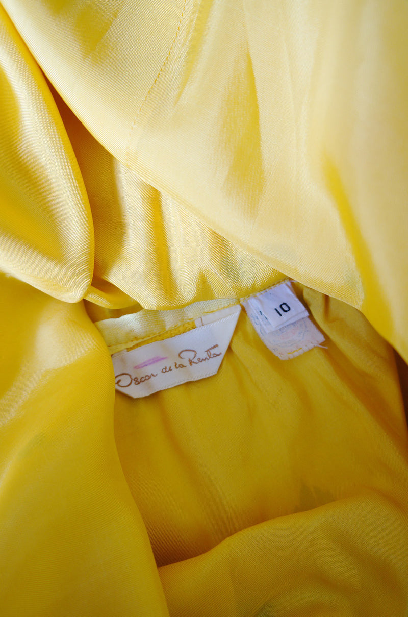 1970s Oscar De La Renta Silk Maxi Dress