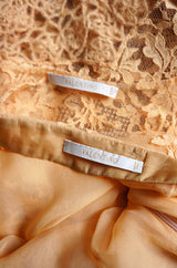 1990s Pale Peach Lace & Knit Valentino