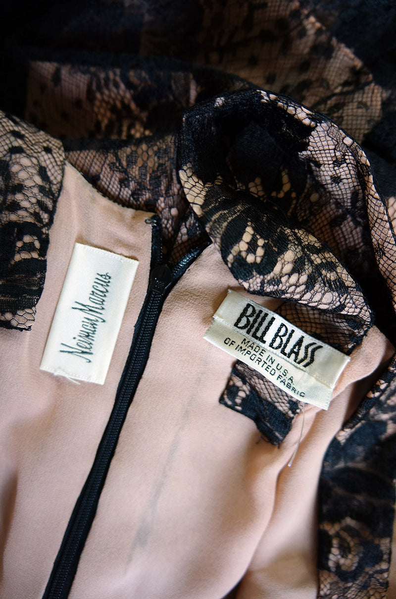 1980s Fine Lace Bill Blass Dress & Jacket