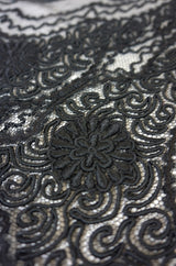 Edwardian Embroidered Black Net Coat