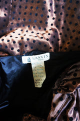 1980s Off Shoulder Dotted Lanvin Dress
