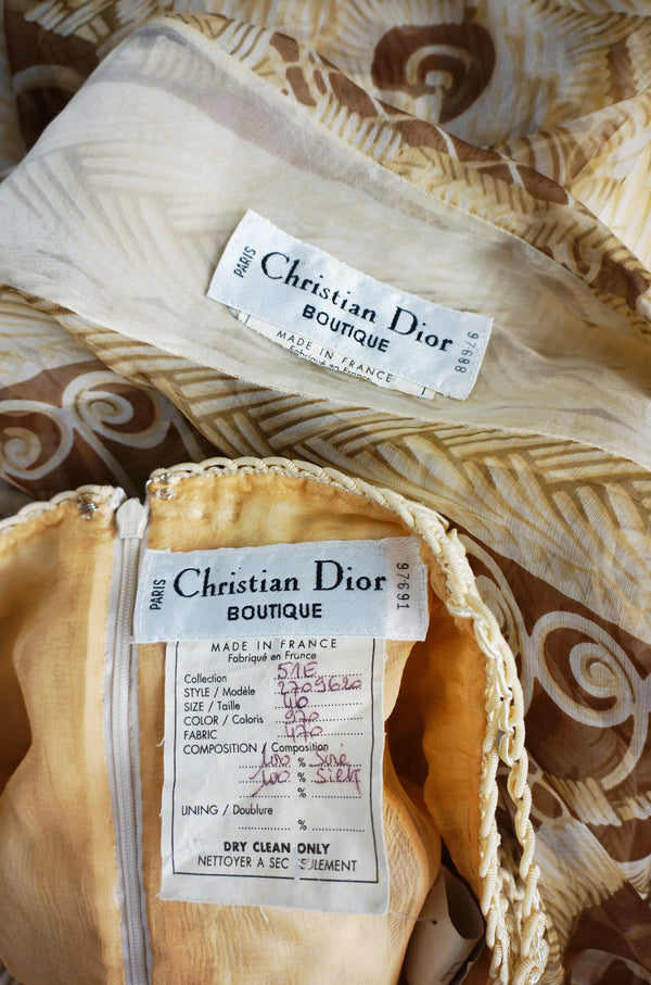 1980s Dior Numbered Raffia Dress Set