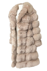 c.1968 Pierre Balmain Convertible Two Length Coyote Fur & Leather Coat