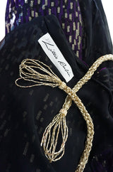 1970s Incredible Velvet Chiffon Lillie Rubin Dress