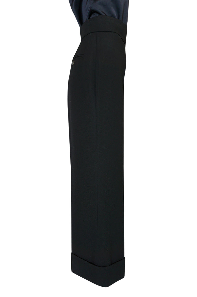 F/W 2002 Prada Runway Look 19 Navy Top & Black Pants Set
