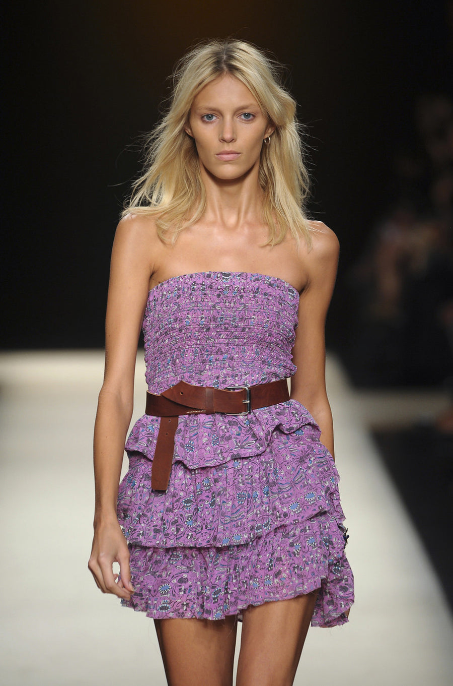 S/S 2011 Isabel Marant Strapless Purple Print Runway Dress Look 3 –  Shrimpton Couture