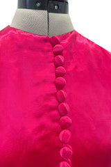Spectacular Spring 2015 Christian Dior by Raf Simons Runway Brilliant Pink Gillet Vest Dress Coat
