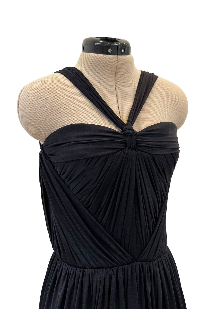Stunning Fall 2005 Christian Dior by John Galliano Black Pleated Silk Shrimpton Couture Stunning Fall 2005 Christian Dior by John Galliano Black Pleated Silk Shrimpton Couture