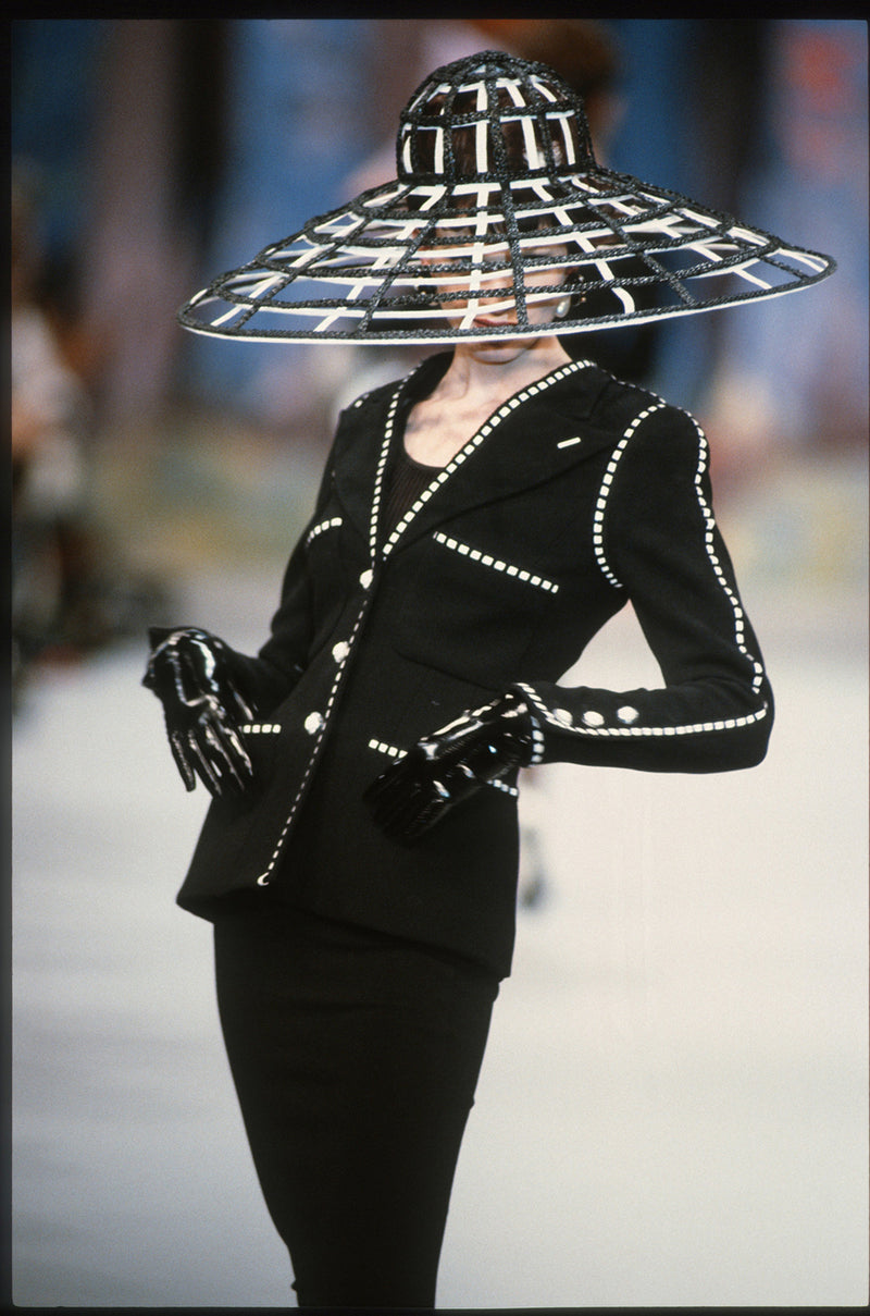 Spring 1992 Chanel Runway Lookbook Ad Campaign Patent Ribbon Jacket