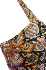 Museum Exhibited 1970 Thea Porter Couture Dress in Silk & Beads