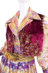 1969 Oscar de la Renta Gypsy Metallic Dress Set