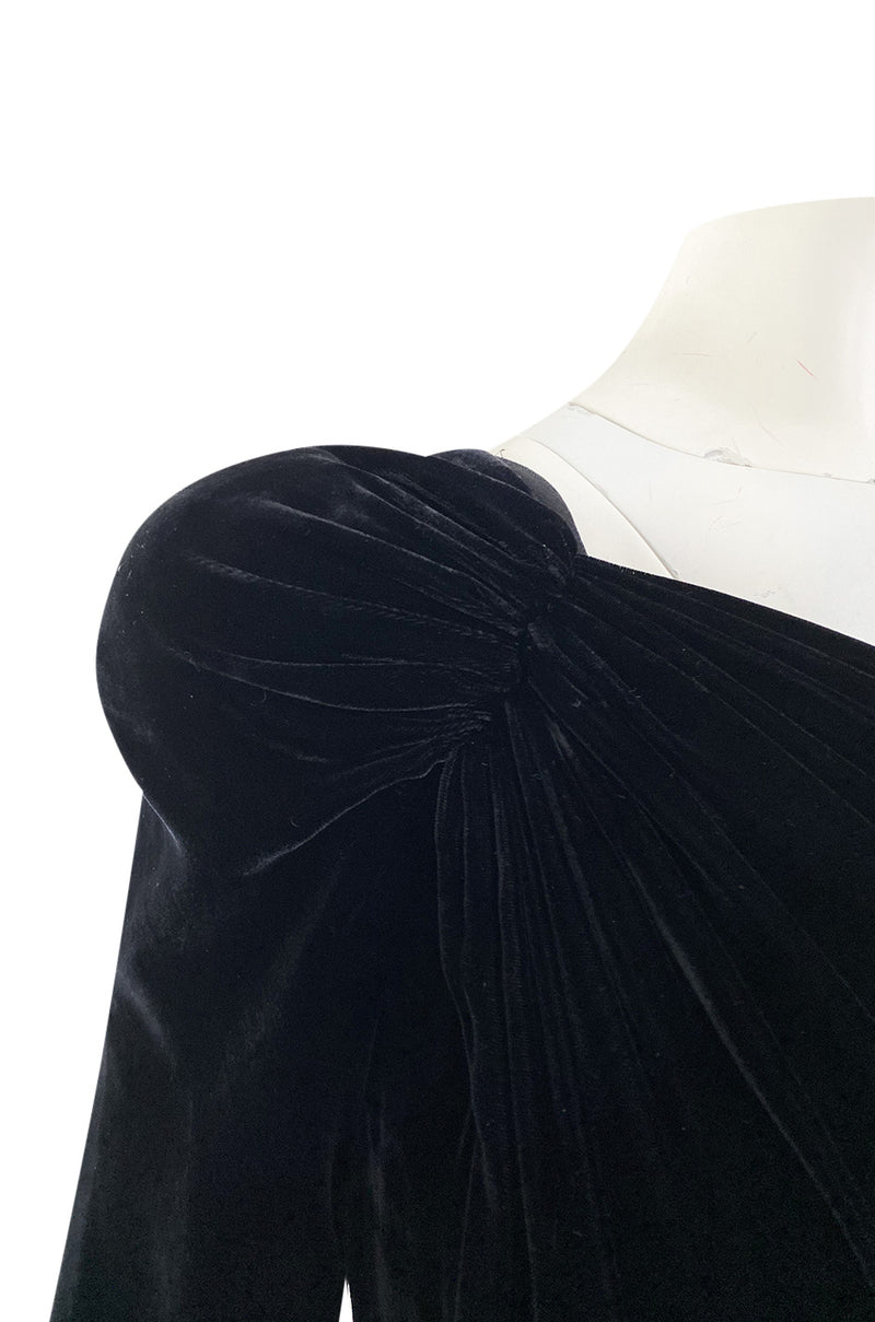Documented Fall 1986 Valentino Haute Couture Very Full Skirted One Shoulder Dress