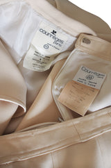 1970s Chic Cream Courreges Pant & Jacket Suit