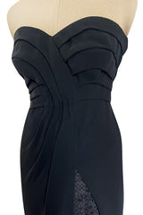Spring 1998 Valentino Haute Couture Strapless Dress w Elaborately Beaded & Sequin Skirt