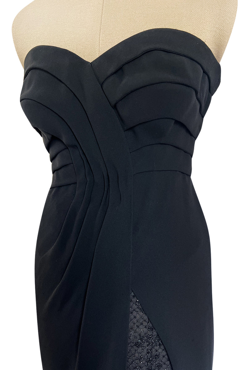 Spring 1998 Valentino Haute Couture Strapless Dress w Elaborately Beaded & Sequin Skirt