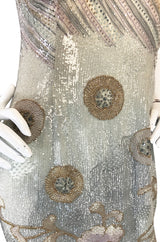 F/W 1995-96 Giorgio Armani Couture Fully Beaded Runway Dress
