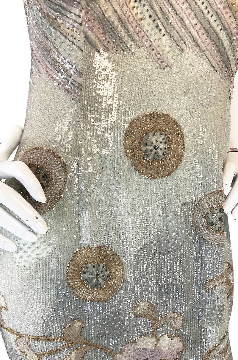 F/W 1995-96 Giorgio Armani Couture Fully Beaded Runway Dress