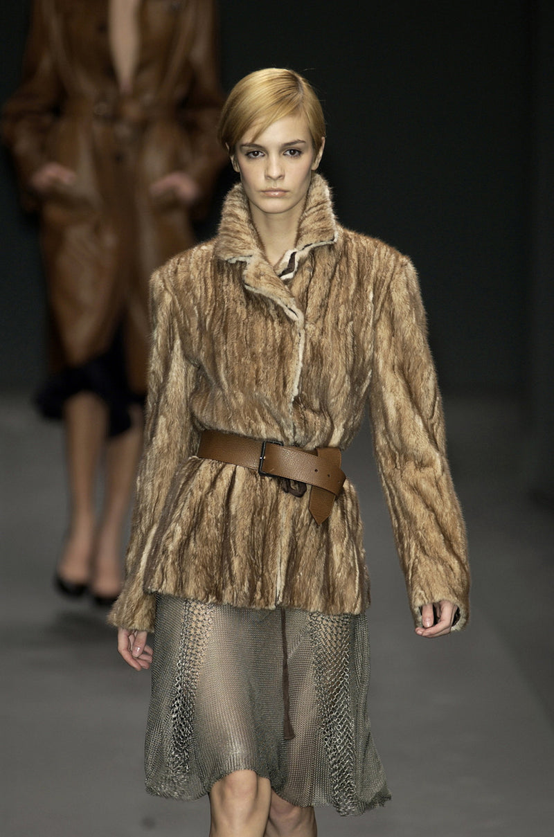 Prada top fur coat