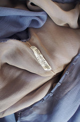 Documented Fall 1973 Haute Couture Yves Saint Laurent Silk Gown
