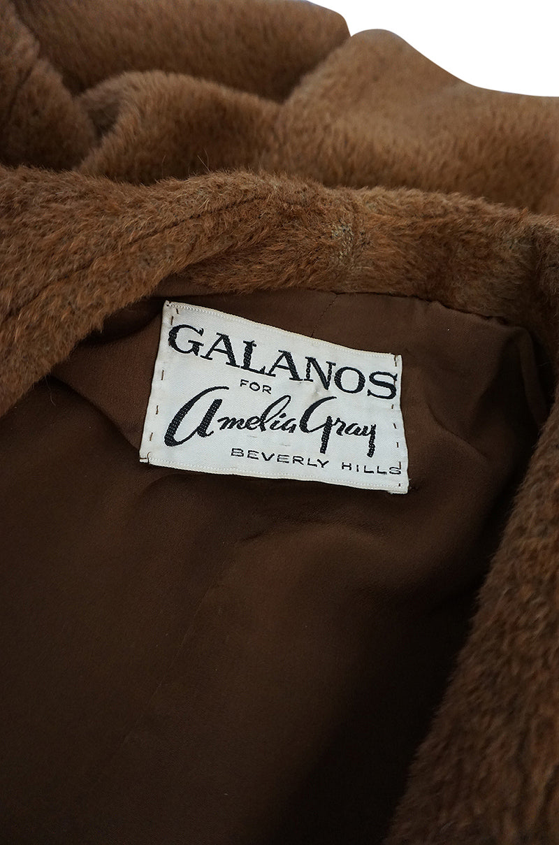 1960s James Galanos 'Teddy Bear' Faux Fur Coat
