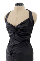 Ad Campaign Fall 2003 Christian Dior by John Galliano Runway Black Silk Halter Dress