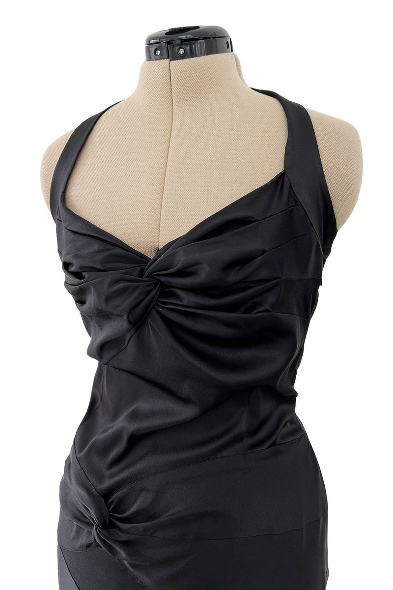 Ad Campaign Fall 2003 Christian Dior by John Galliano Runway Black Silk Halter Dress