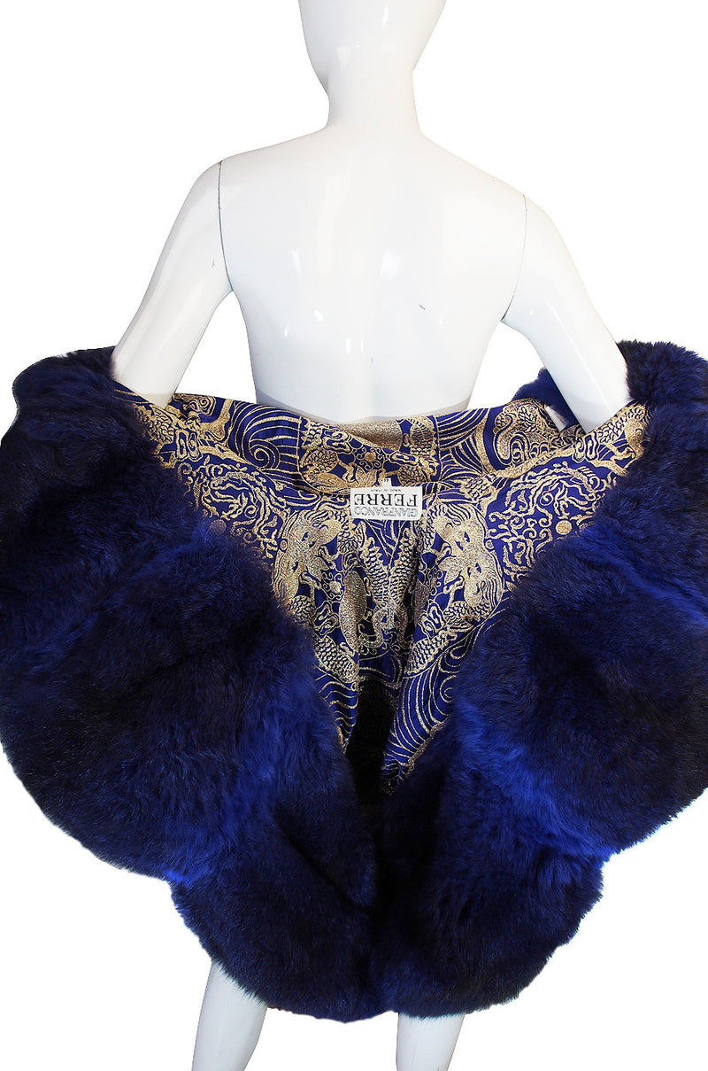 Rare 1989 Fur & Silk Gianfranco Ferre Couture Jacket