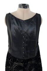 Stunning 1930s Part Transparent Art Deco Pattern Cut Velvet Dress & Matching Jacket