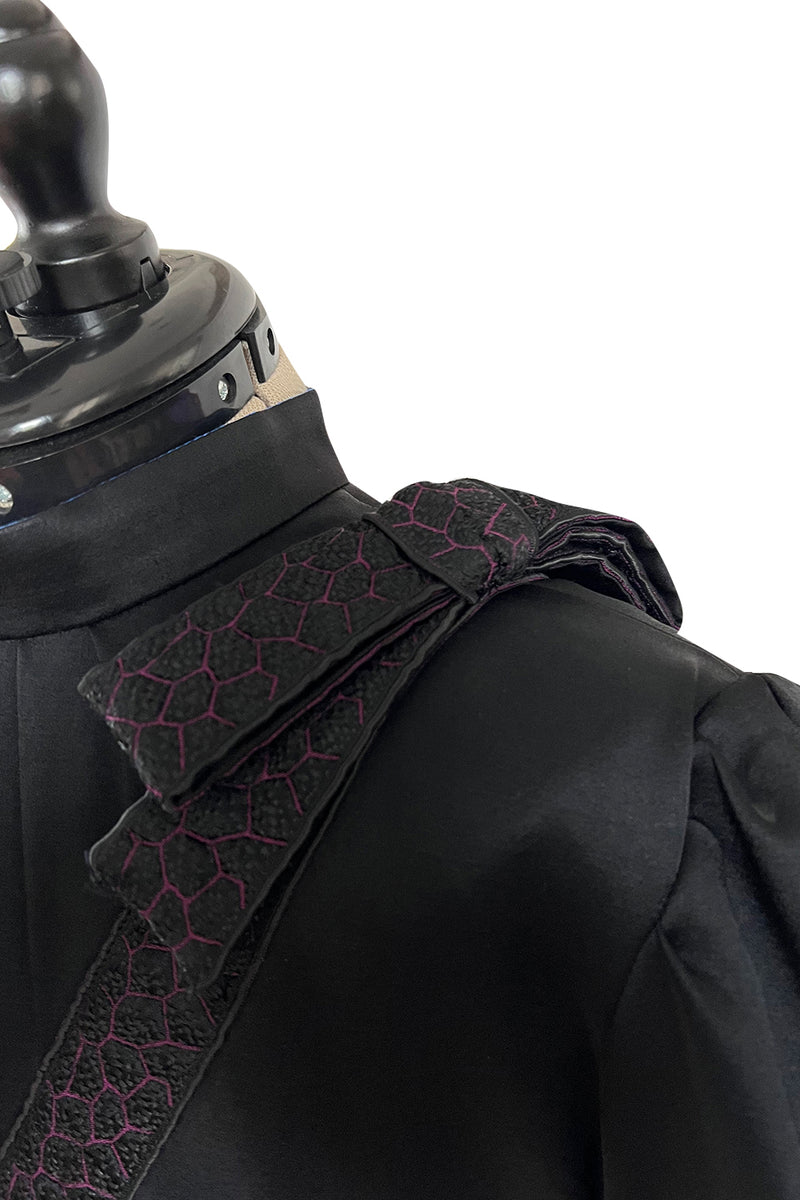 Unusual 1980s Nina Ricci by Gérard Pipart Witty Trompe L'oeil HandBag Dress