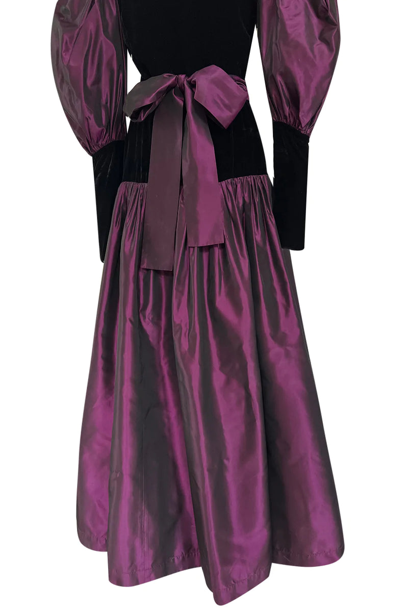 SAINT LAURENT silk short-sleeved shirt - Purple
