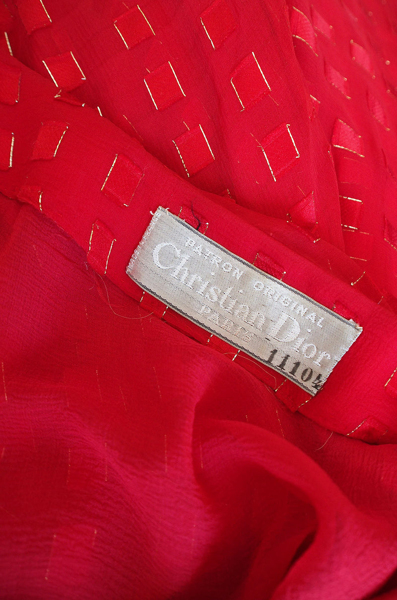 1978 Numbered Dior Patron Original Silk Dress Set