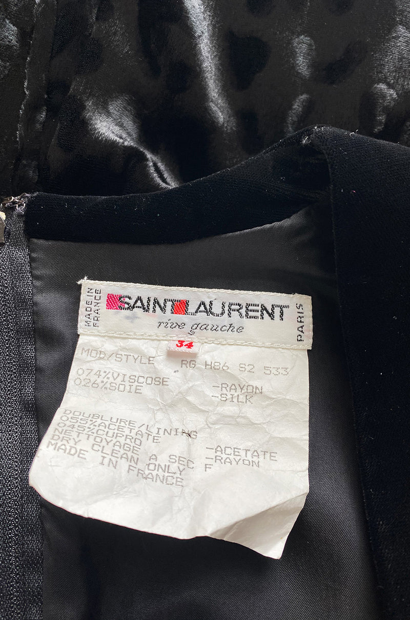 Iconic Fall 1980 Possible Yves Saint Laurent Haute Couture Dress Patch –  Shrimpton Couture