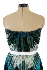 Stunning Spring 2003 Alexander McQueen 'Irere' Collection Silk Chiffon Runway Dress