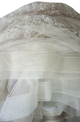 Spring 1959 Christian Dior Haute Couture Ivory & Silver Lace Dress