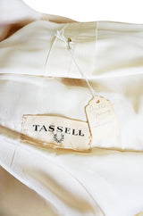1960s Couture Gustave Tassell Pleated Silk Dress