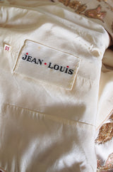 1960s Jean Louis Bead & Embroidery Silk Gown